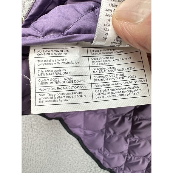 Eddie Bauer Vest Womens Small Purple Goose Down Quilted Full Zip Puffer - Picture 8 of 14